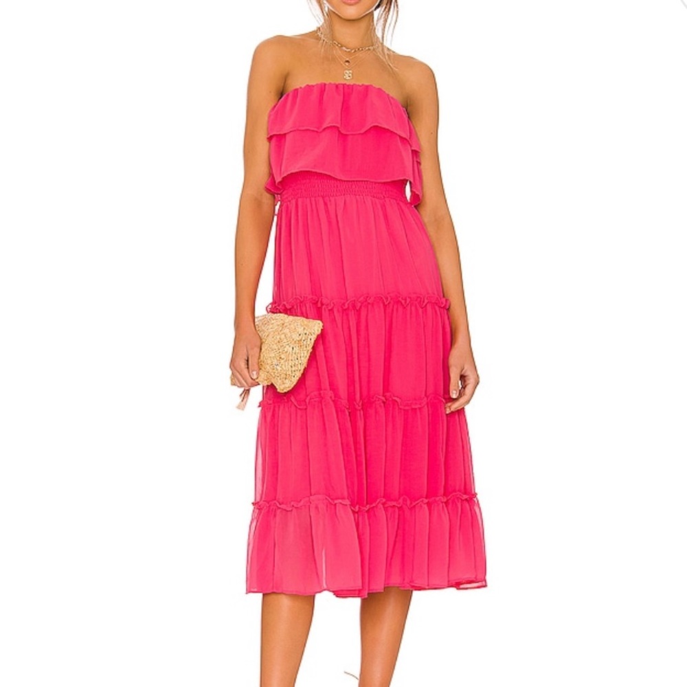 NWT 1. State Strapless Midi Dress in Juneberry